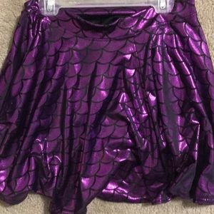 Purple metallic mermaid skirt